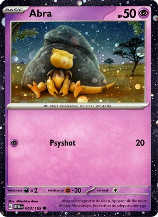 Abra - 063/165 (Cosmos Holo) (63) Promo Holofoil