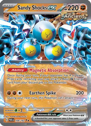 Sandy Shocks ex - 108/182 (108) Double Rare Holofoil