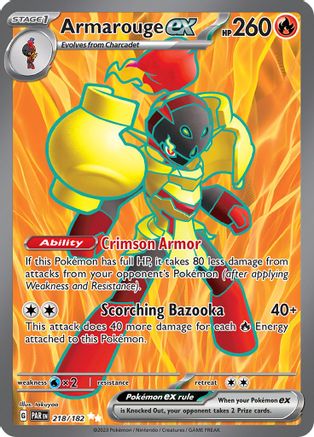 Armarouge ex - 218/182 (218) Ultra Rare Holofoil