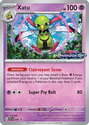 Xatu - 059 (Prerelease) (59) Rare Holofoil