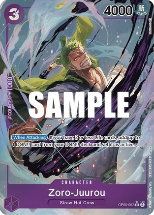 Zoro-Juurou (Alternate Art) (OP05-067) - Awakening of the New Era Foil (Cabinet)