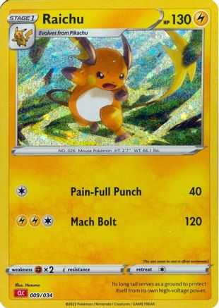 Raichu (9) Classic Collection Holofoil