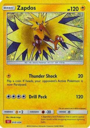 Zapdos (12) Classic Collection Holofoil