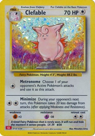 Clefable (14) Classic Collection Holofoil