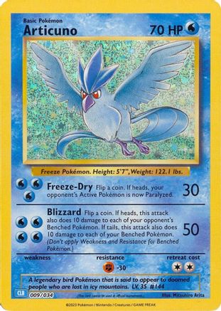Articuno (9) Classic Collection Holofoil