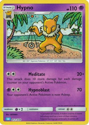 Hypno (12) Classic Collection Holofoil