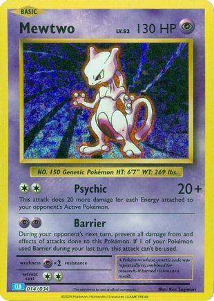 Mewtwo (14) Classic Collection Holofoil