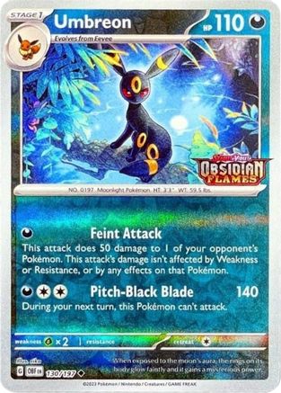 Umbreon (Obsidian Flames Stamped) (130) Promo Reverse Holofoil
