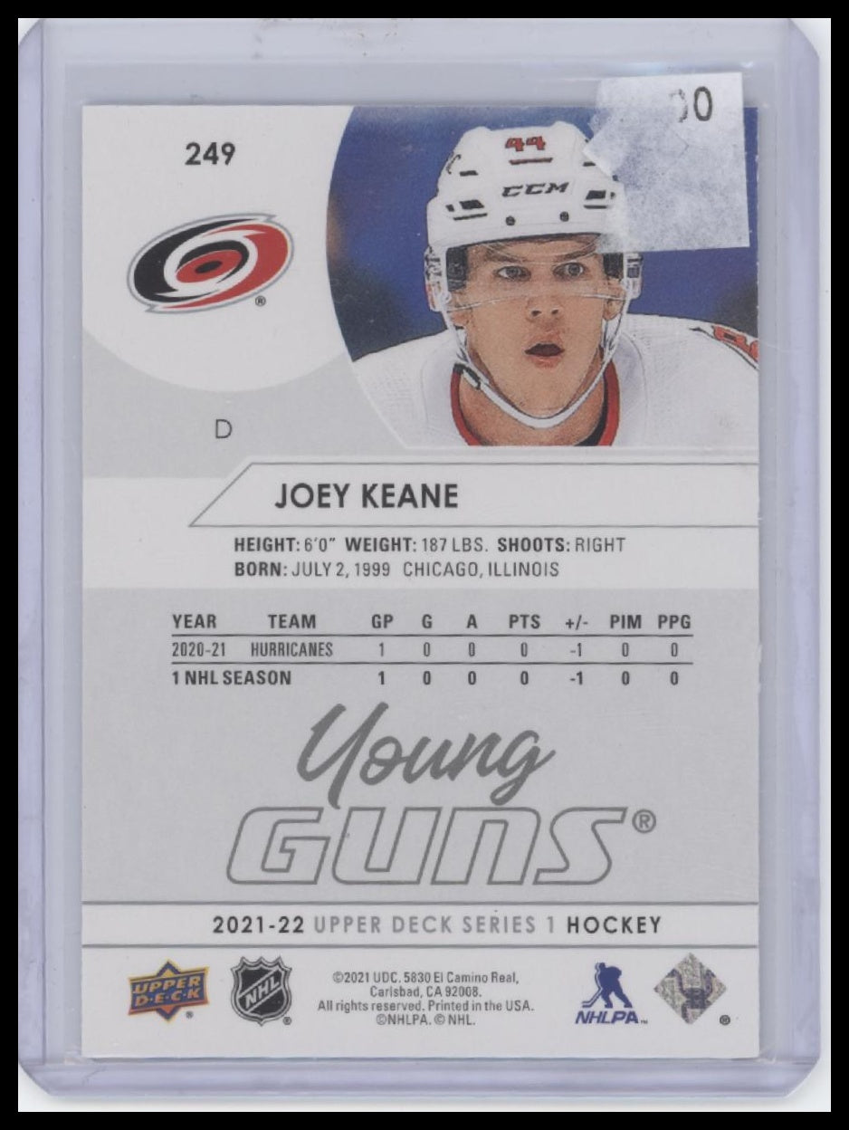 2021-22 Upper Deck #249 Joey Keane