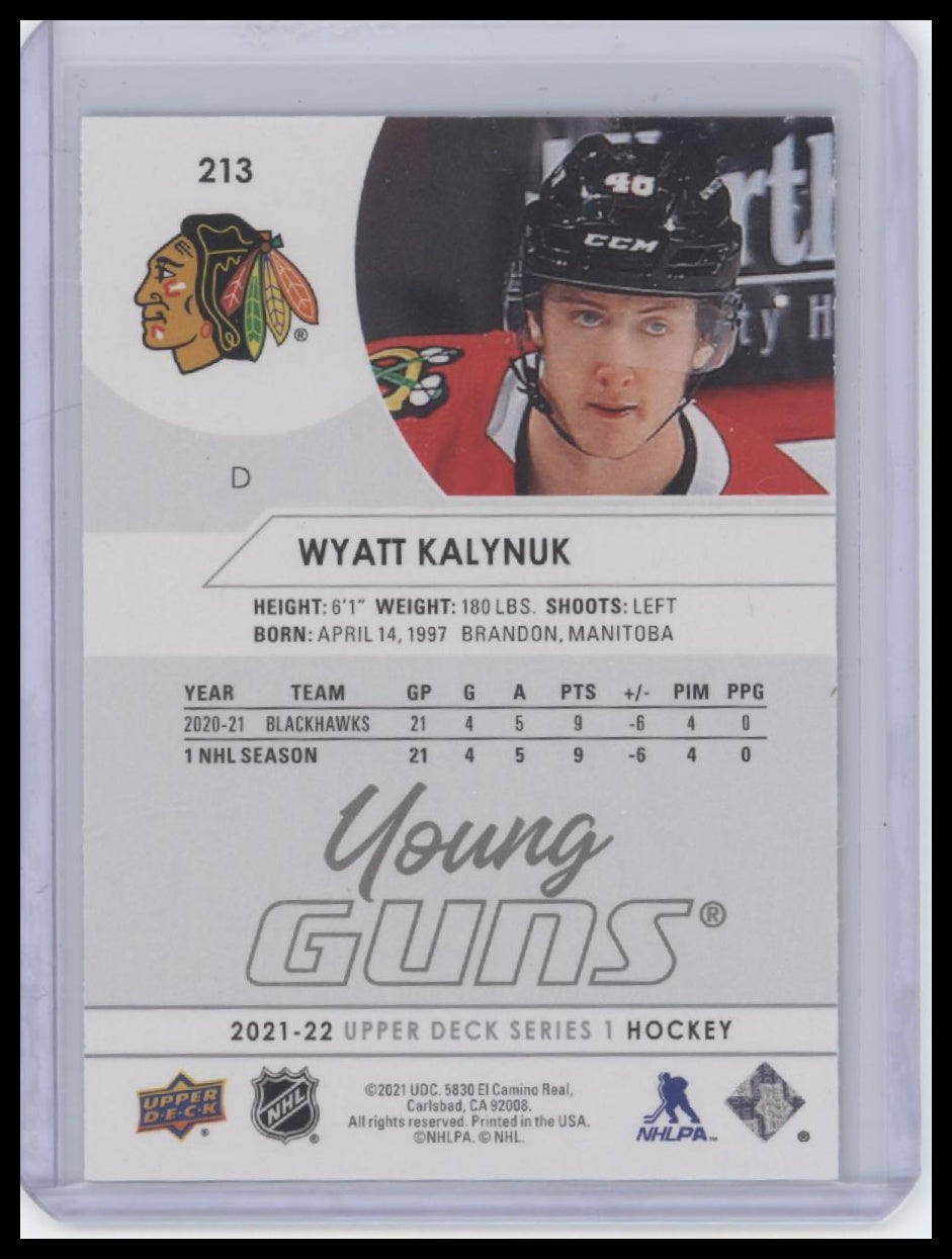 2021-22 Upper Deck #213 Wyatt Kalynuk