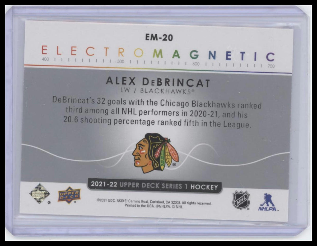 2021-22 Upper Deck #EM-20 Alex DeBrincat Electromagnetic