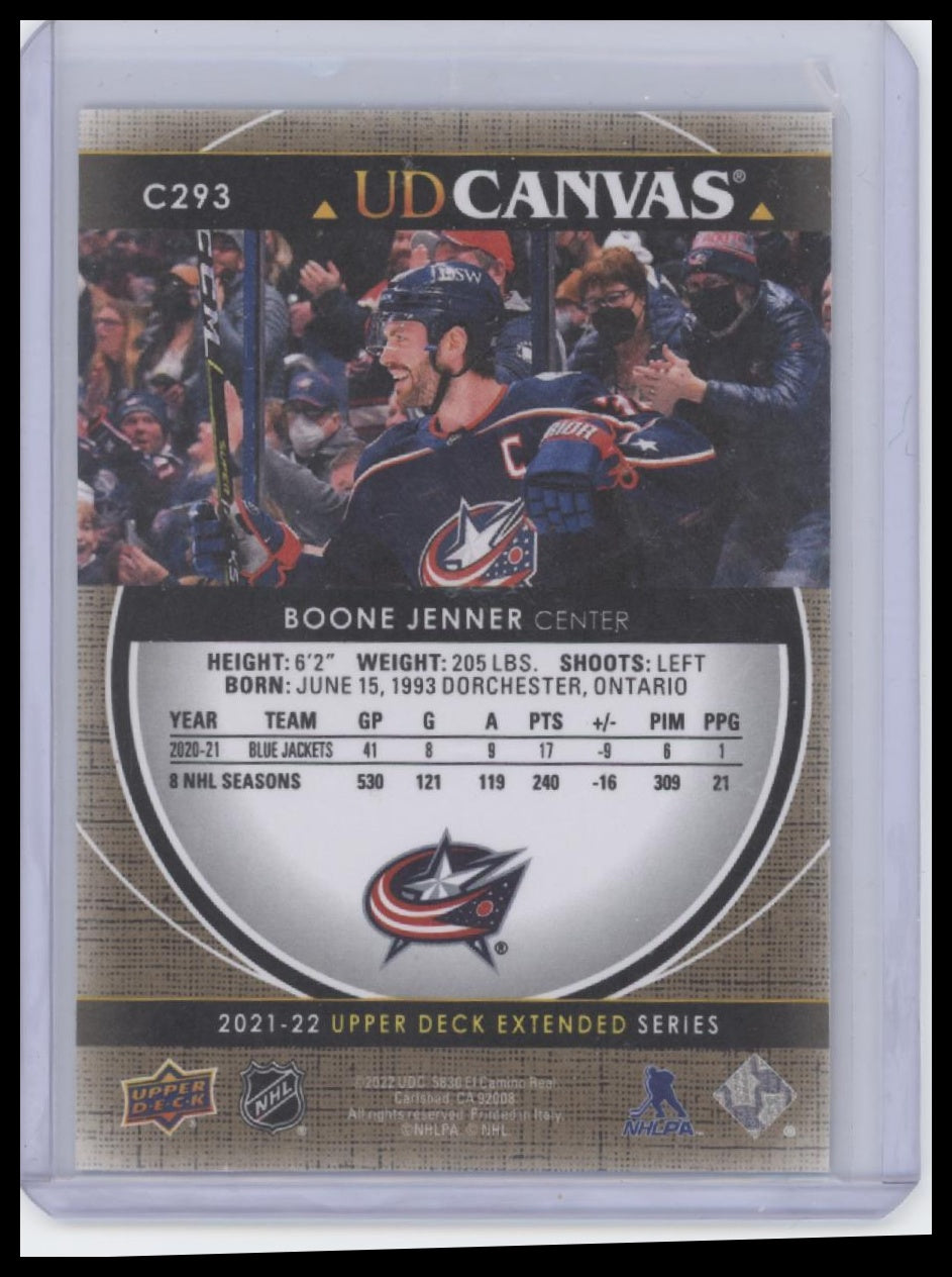 2021-22 Upper Deck #C293 Boone Jenner UD Canvas