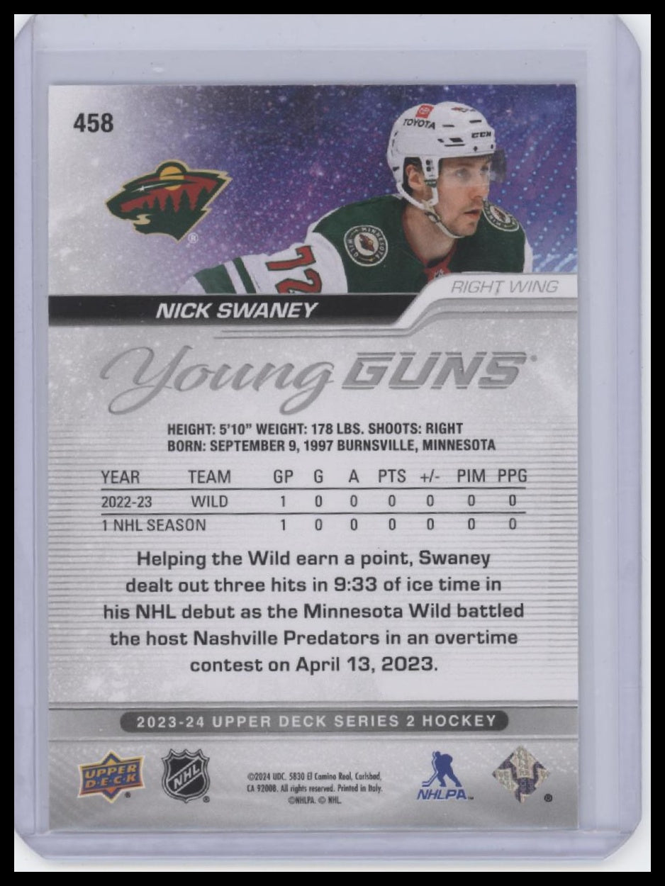 2023-24 Upper Deck #458 Nick Swaney