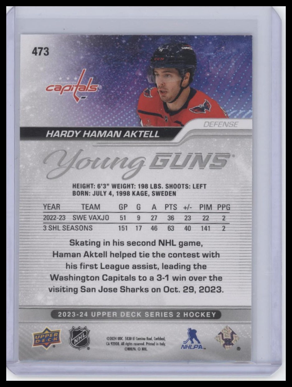 2023-24 Upper Deck #473 Hardy Haman Aktell