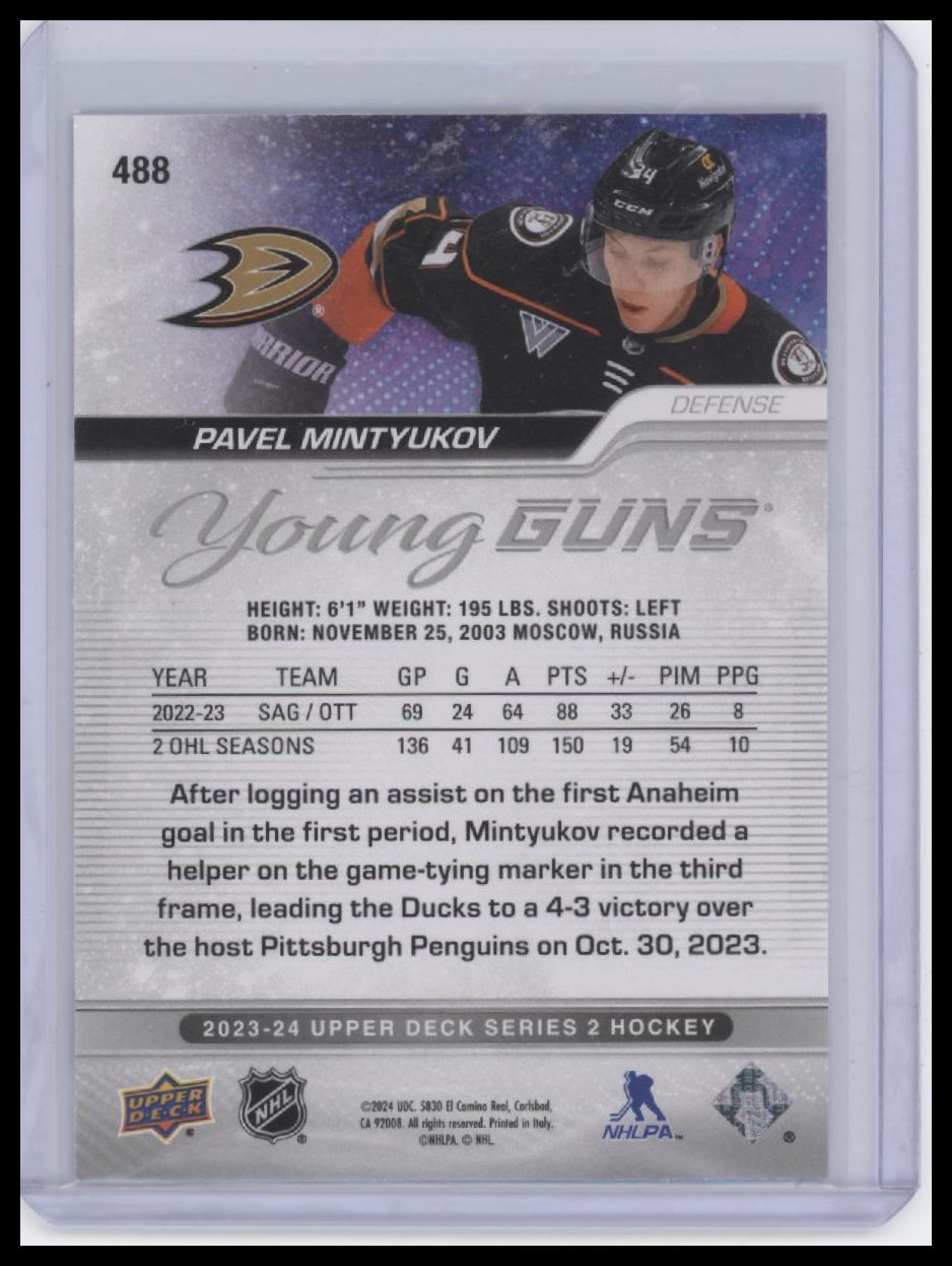 2023-24 Upper Deck #488 Pavel Mintyukov