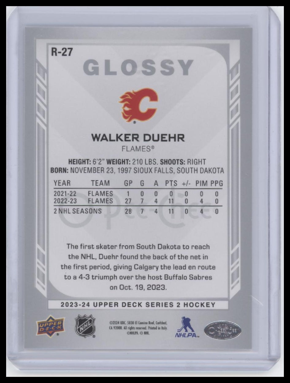2023-24 Upper Deck #R-27 Walker Duehr O-Pee-Chee Glossy
