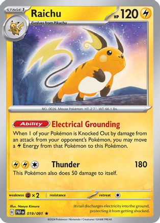 Raichu - 019/091 (19) Rare Reverse Holofoil