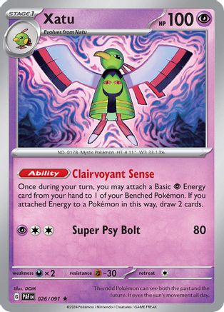 Xatu - 026/091 (26) Rare Holofoil