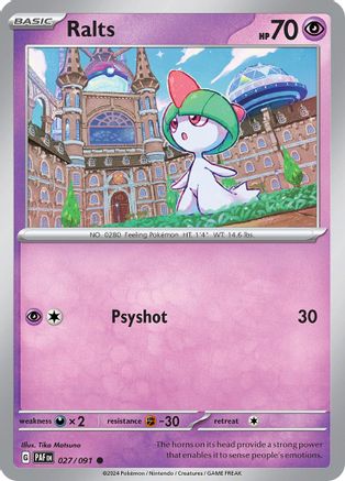 Ralts - 027/091 (27) Common Reverse Holofoil