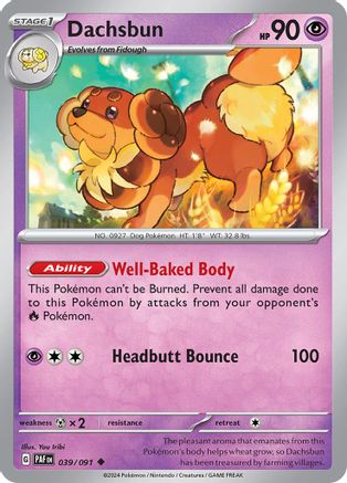 Dachsbun - 039/091 (39) Uncommon Reverse Holofoil