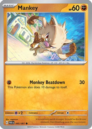 Mankey - 045/091 (45) Common Reverse Holofoil