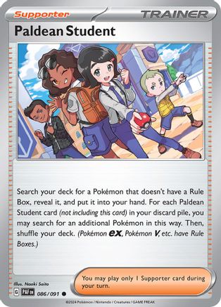 Paldean Student - 086/091 (86) Common Reverse Holofoil