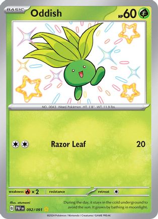 Oddish (92) Shiny Rare Holofoil