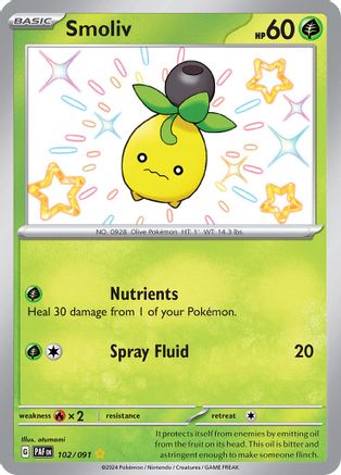 Smoliv (102) Shiny Rare Holofoil