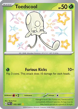Toedscool - 105/091 (105) Shiny Rare Holofoil