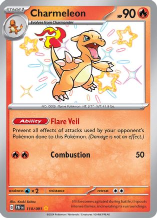 Charmeleon - 110/091 (110) Shiny Rare Holofoil