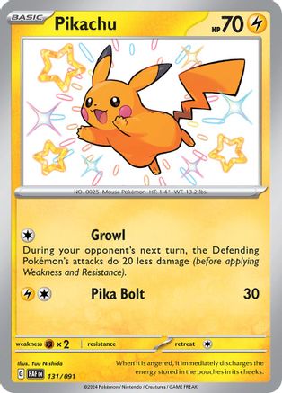 Pikachu (131) Shiny Rare Holofoil (Cabinet-NM)