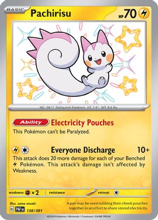 Pachirisu (138) Shiny Rare Holofoil