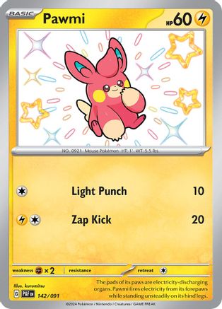 Pawmi - 142/091 (142) Shiny Rare Holofoil