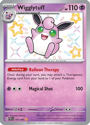 Wigglytuff (147) Shiny Rare Holofoil