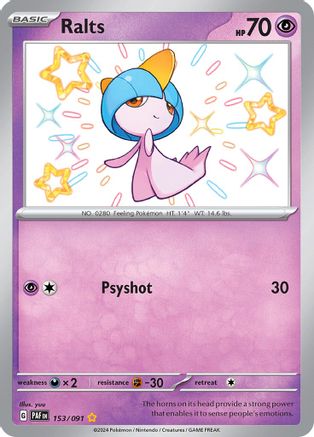 Ralts - 153/091 (153) Shiny Rare Holofoil