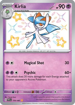 Kirlia - 154/091 (154) Shiny Rare Holofoil