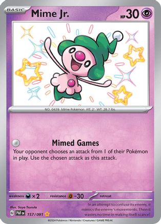 Mime Jr. - 157/091 (157) Shiny Rare Holofoil