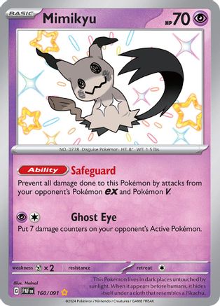 Mimikyu -160/091 (160) Shiny Rare Holofoil