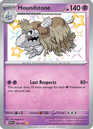 Houndstone - 168/091 (168) Shiny Rare Holofoil
