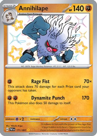 Annihilape - 171/091 (171) Shiny Rare Holofoil