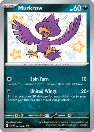 Murkrow (181) Shiny Rare Holofoil