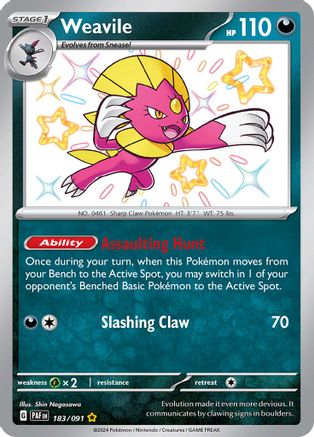 Weavile (183) Shiny Rare Holofoil