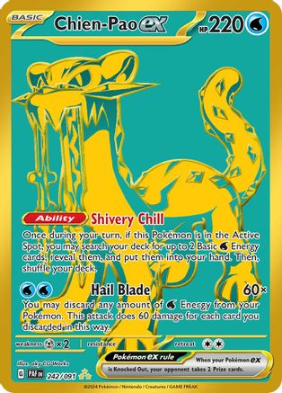 Chien-Pao ex (242) Hyper Rare Holofoil