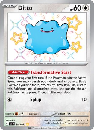 Ditto (201) Shiny Rare Holofoil