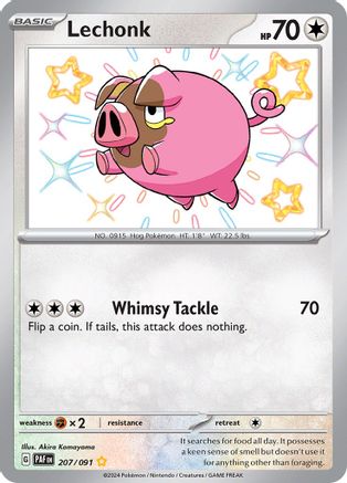 Lechonk - 207/091 (207) Shiny Rare Holofoil