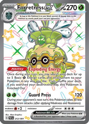 Forretress ex - 212/091 (212) Shiny Ultra Rare Holofoil