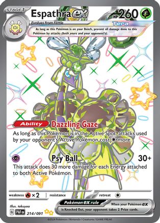 Espathra ex - 214/091 (214) Shiny Ultra Rare Holofoil