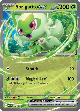 Sprigatito ex - 087 (87) Promo Holofoil