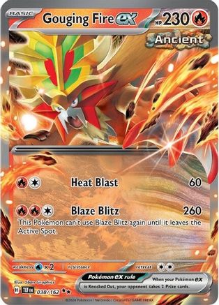 Gouging Fire ex - 038/162 (38) Double Rare Holofoil