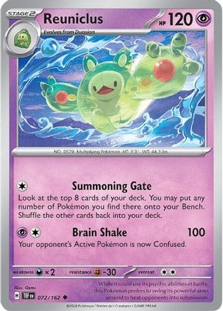 Reuniclus - 072/162 (72) Uncommon Reverse Holofoil